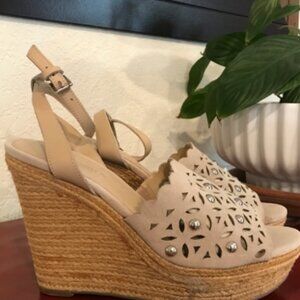 Marc Fisher Espadrilles Wedge Heels Studded Suede